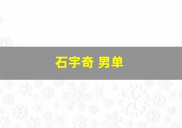 石宇奇 男单